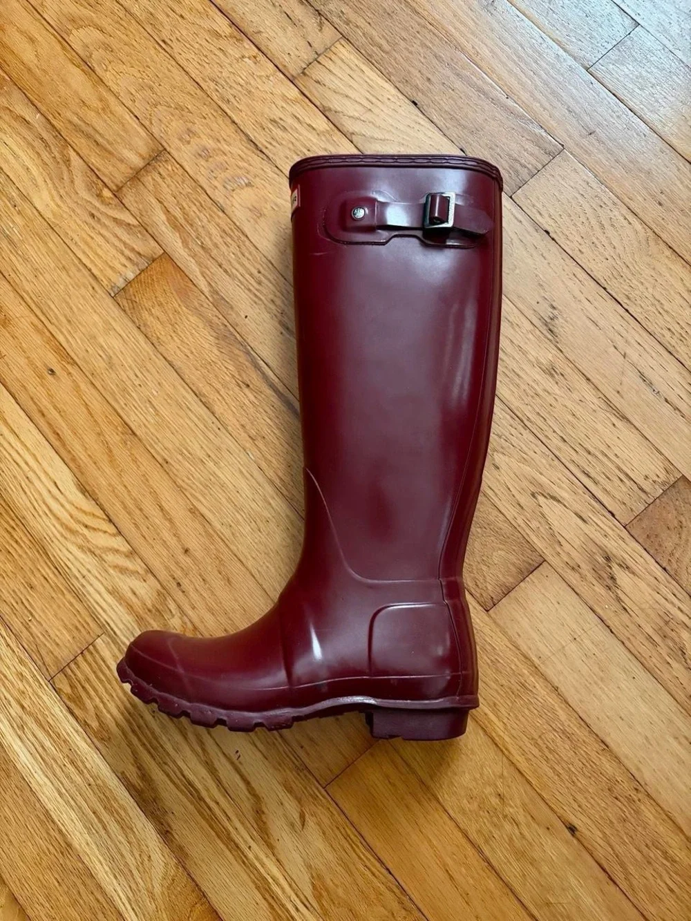 Farmcore Hunter original tall rain boots maroon cherry cola cottagecore size 5.5